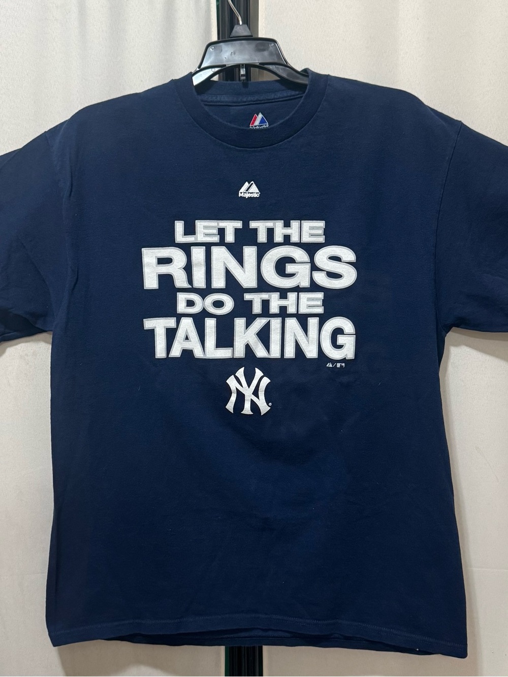 Majestic New York Yankees 27 Rings T-Shirt Men’s Large Navy Blue New Without Tag